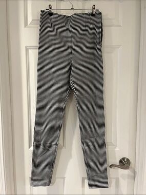 Zara Black and White Gingham Leggings